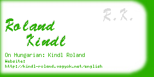 roland kindl business card